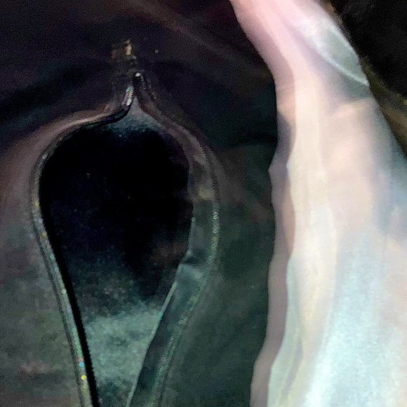 Knock-out Over Knee soft black suede zipup flats by Top Moda size7. Gently used. - Picture 5 of 15